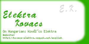 elektra kovacs business card